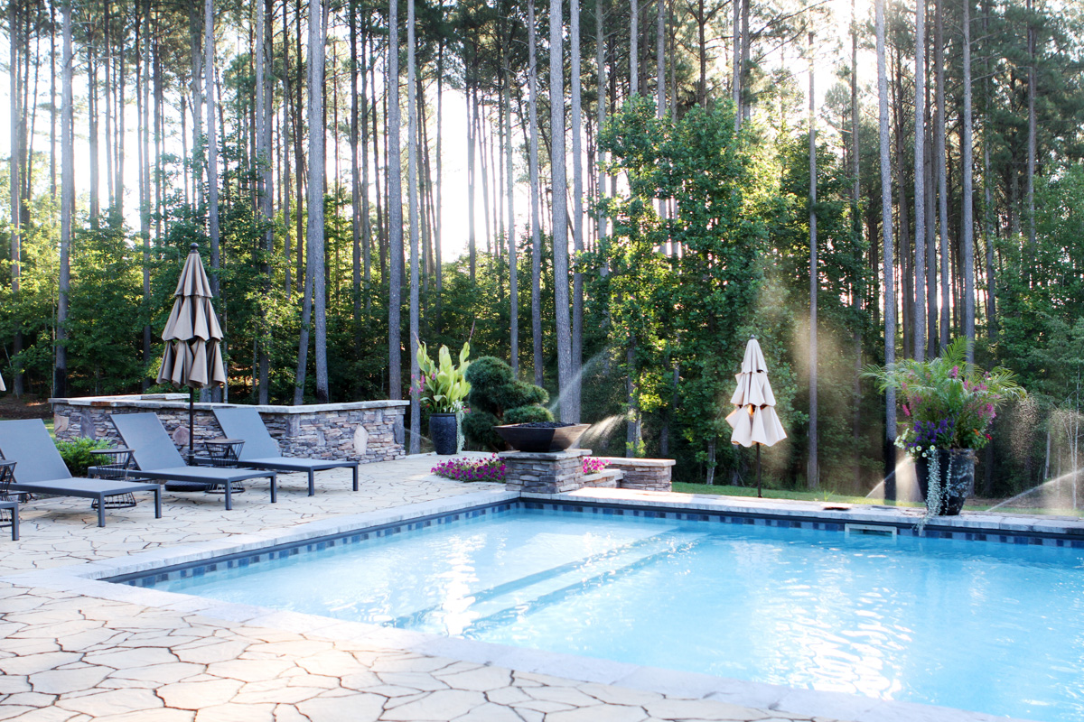 pool and lounge chairs